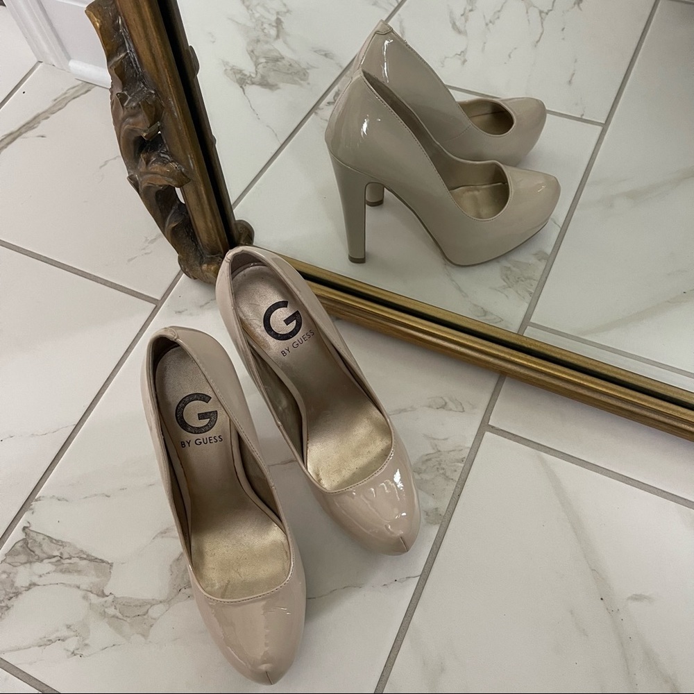 G by GUESS nude platform high heels